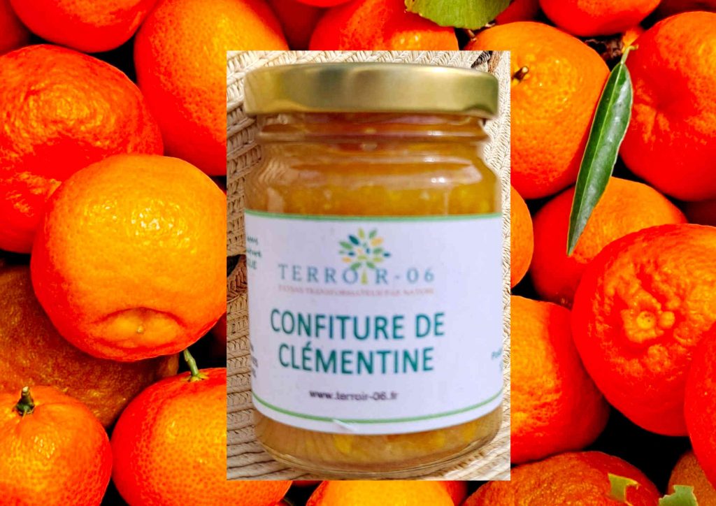 Clementine jam regional products direct from producer Cote d'Azur 06