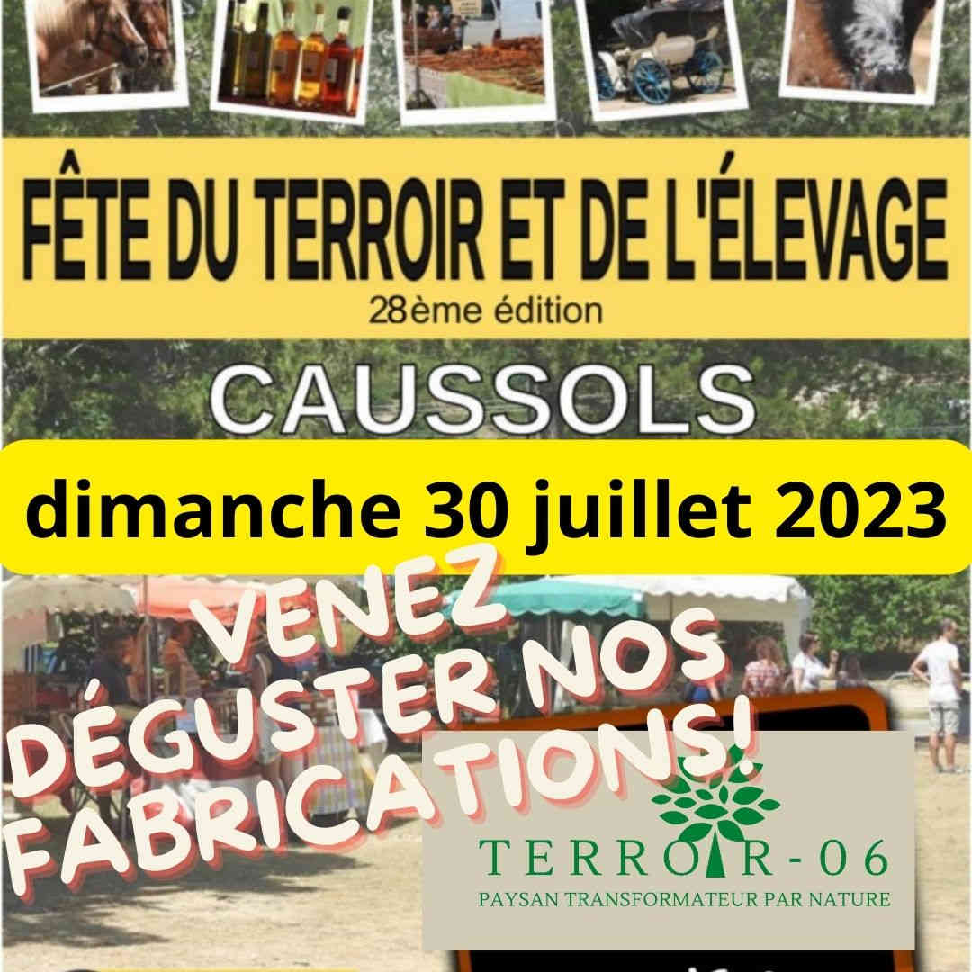 Terroir-06 présent à la fête du terroir et de l'élevage à Caussols le 30 juillet 2023