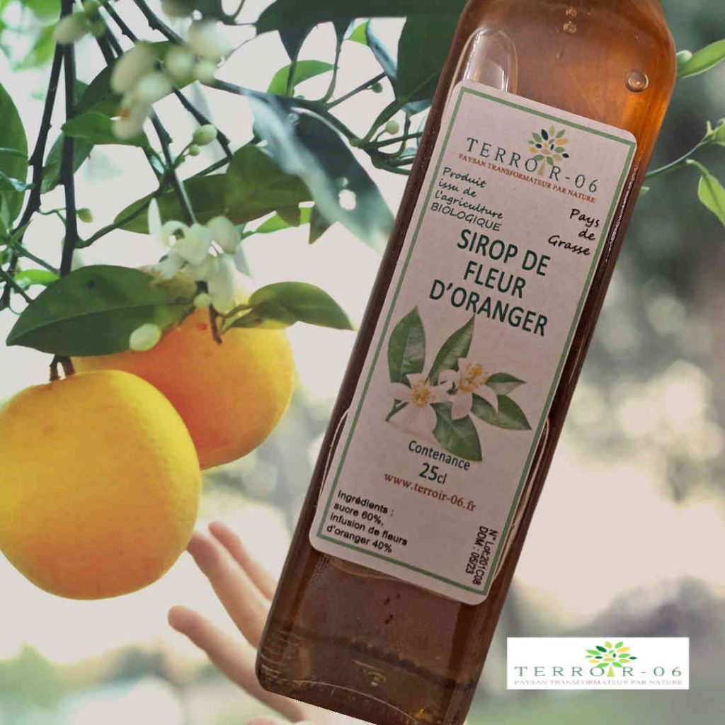 orange blossom syrup local products alpes maritimes 06