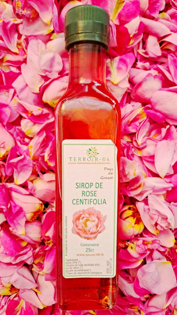 centifolia rose syrup local producer cote d'azur 06