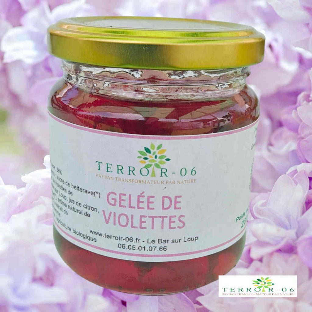 violet jelly tourrettes sur loup local producer direct cote d'azur 06