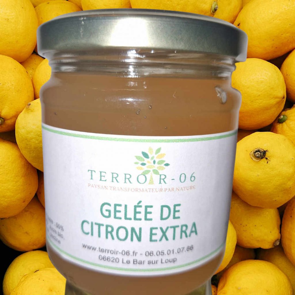gelee citron extra producteur agrumes cote dazur alpes maritimes