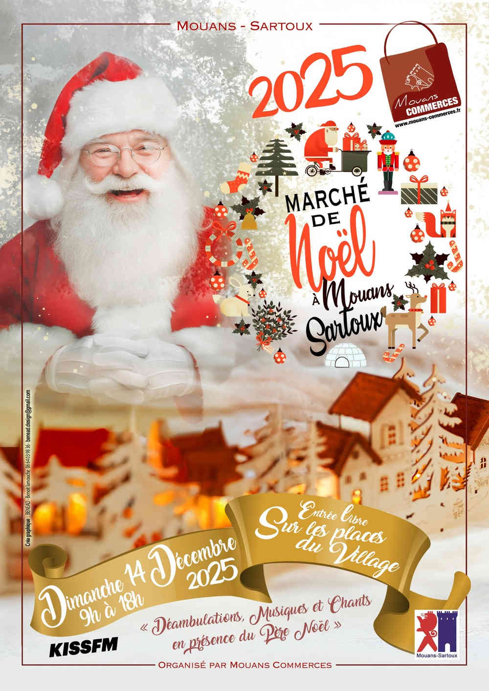 Marché de Noël de Mouans-Sartoux : un marché de producteurs locaux avec saveurs artisanales, idées cadeaux et animations festives. Une expérience authentique et conviviale.