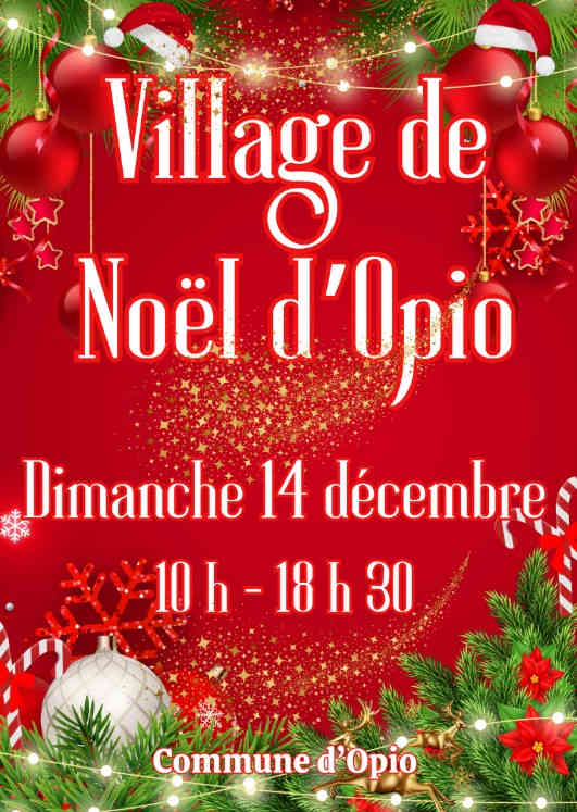 "Artisans locaux et décorations hivernales au marché de Noël d’Opio"