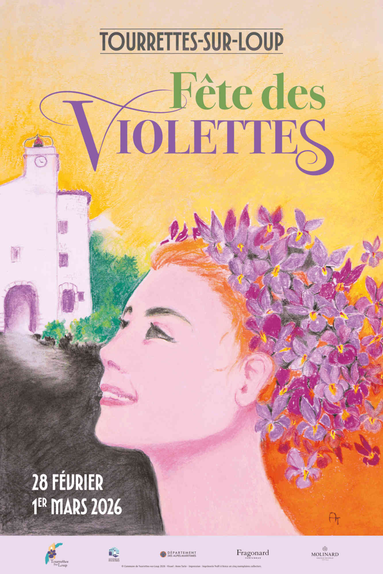 fete des violettes de tourrettes sur loup, marché de producteurs et artisans sur la côte d'azur