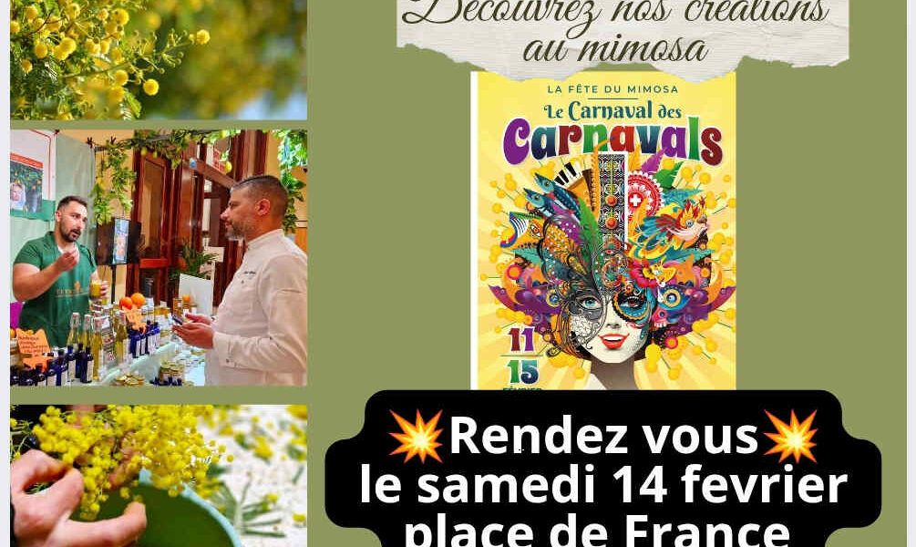 fete du mimosa de mandelieu, corsos et marché de producteurs, confitures et miel de mimosa