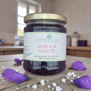 gelée à la violette, plaisir gourmand