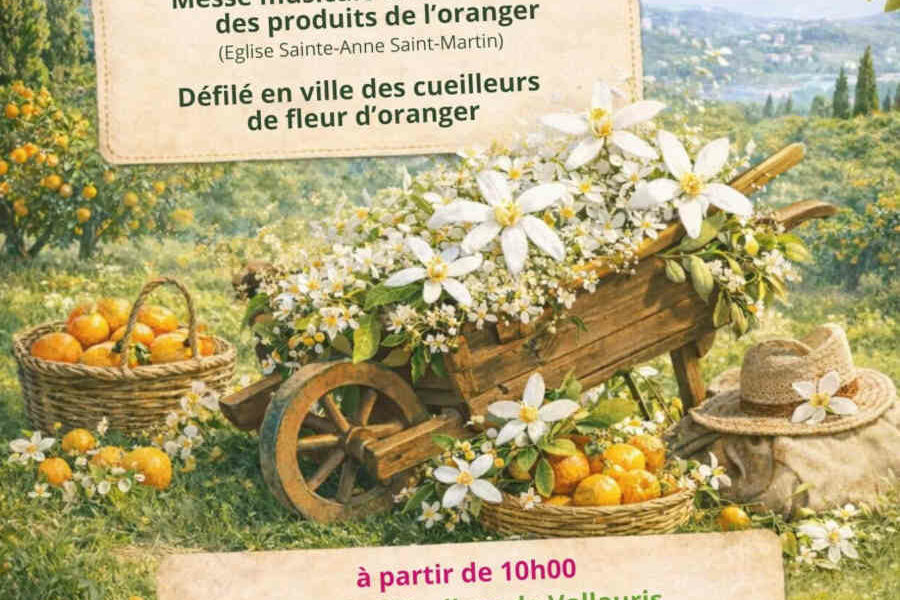 fete de l'oranger de vallauris à la cooperative du nérolium, marché autour des savoirs faire liés aux plantes à parfums du Pays de Grasse