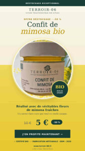 Promotion confit de mimosa bio artisanal de la Côte d’Azur