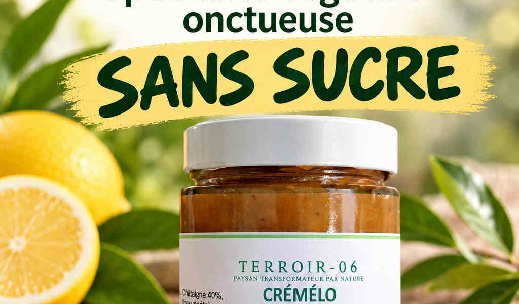 CRÉMÉLO CHÂTAIGNE TERROIR-06, spécialité végétale artisanale onctueuse sans sucres ajoutés, fabriquée au Pays de Grasse dans les Alpes-Maritimes