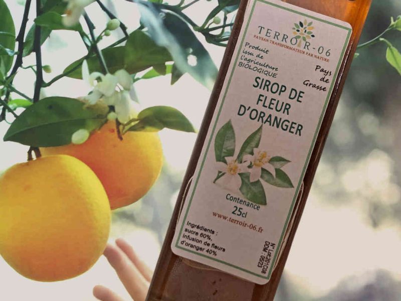 orange blossom syrup local products alpes maritimes 06