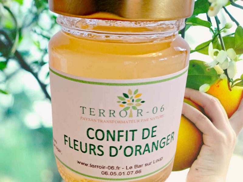 confit orange blossom direct from the producer Côte d'Azur, Grasse